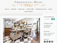 Tablet Screenshot of crossingsonmain.com